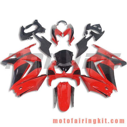 Kits de carenado aptos para EX250R 250 EX-250R ZX250 2008 2009 2010 2011 2012 Molde de inyección de plástico ABS Carrocería completa para motocicleta Marco de carrocería de posventa (rojo y negro) B055