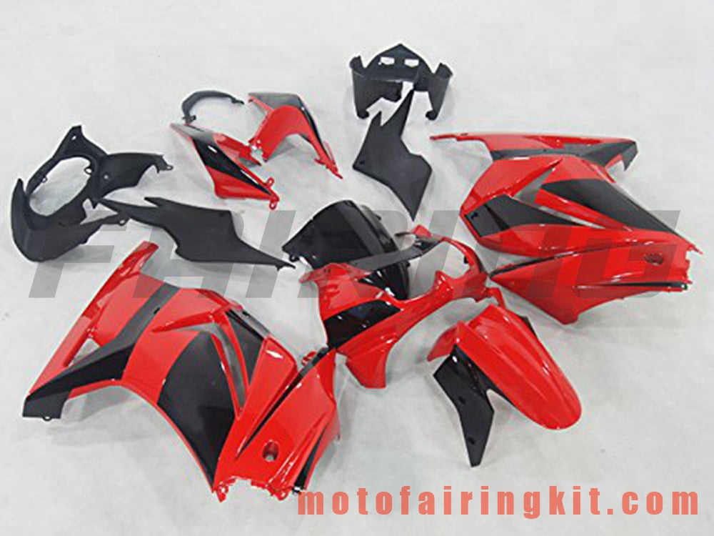 Fairing Kits Fit for EX250R 250 EX-250R ZX250 2008 2009 2010 2011 2012 Plastic ABS Injection Mold Complete Motorcycle Body Aftermarket Bodywork Frame (Red & Black) B055