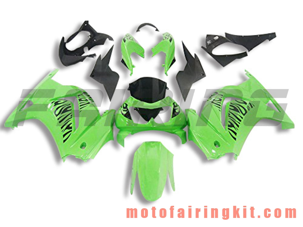 Fairing Kits Fit for EX250R 250 EX-250R ZX250 2008 2009 2010 2011 2012 Plastic ABS Injection Mold Complete Motorcycle Body Aftermarket Bodywork Frame (Green) B056