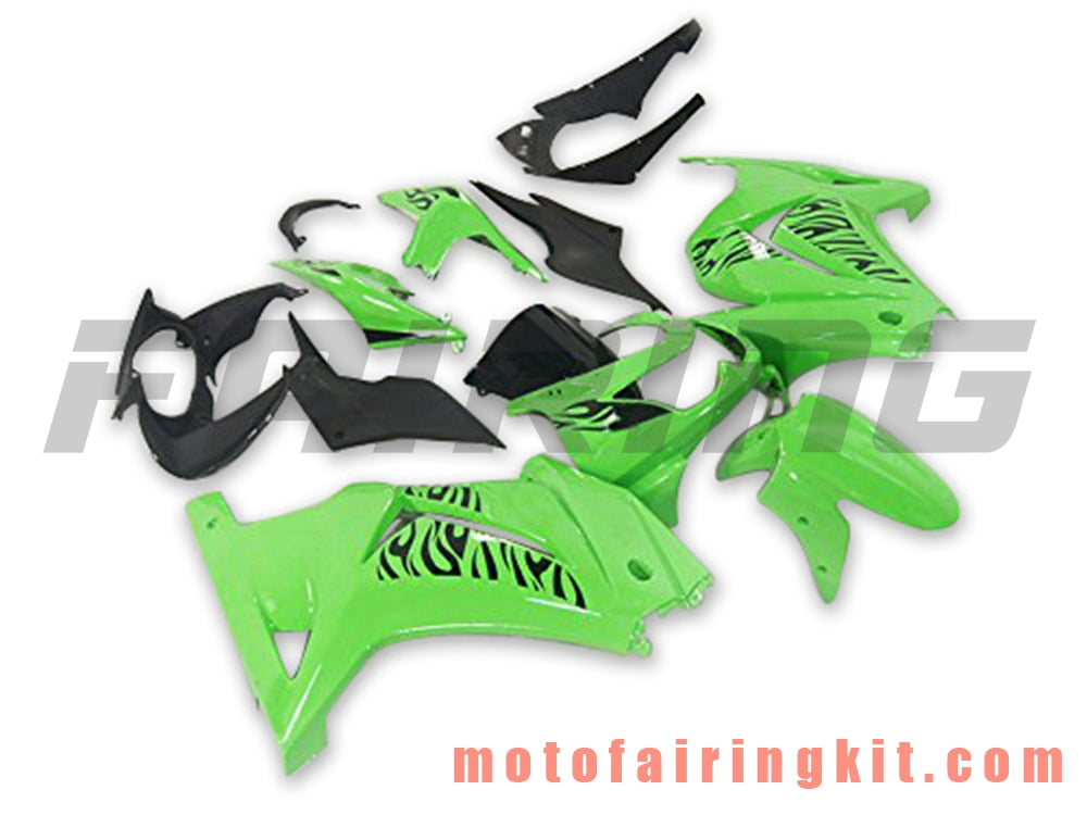 Fairing Kits Fit for EX250R 250 EX-250R ZX250 2008 2009 2010 2011 2012 Plastic ABS Injection Mold Complete Motorcycle Body Aftermarket Bodywork Frame (Green) B056