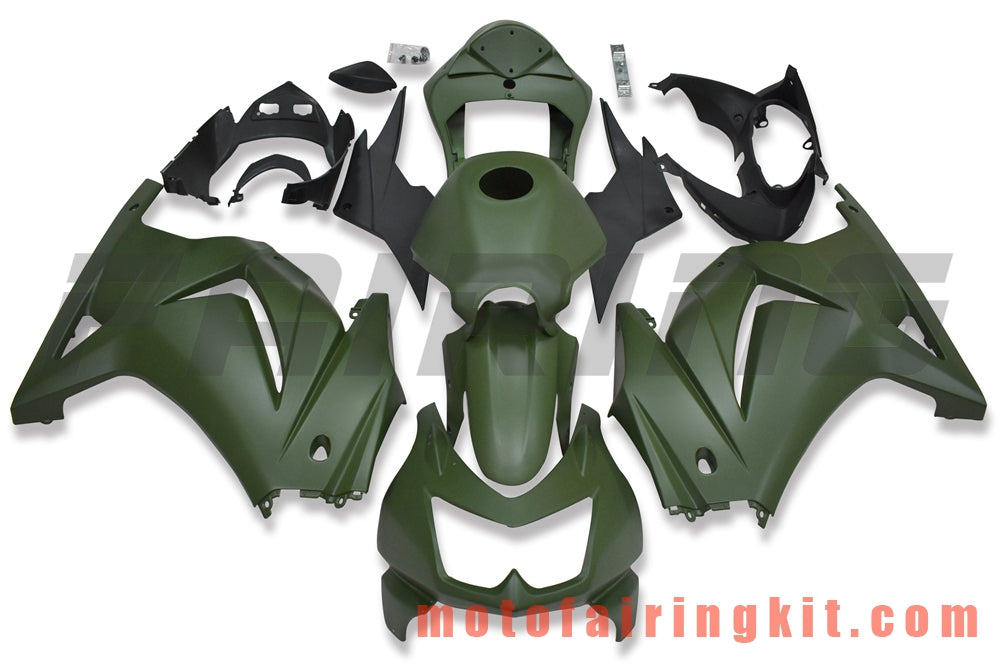 Fairing Kits Fit for EX250R 250 EX-250R ZX250 2008 2009 2010 2011 2012 Plastic ABS Injection Mold Complete Motorcycle Body Aftermarket Bodywork Frame (Green) B057