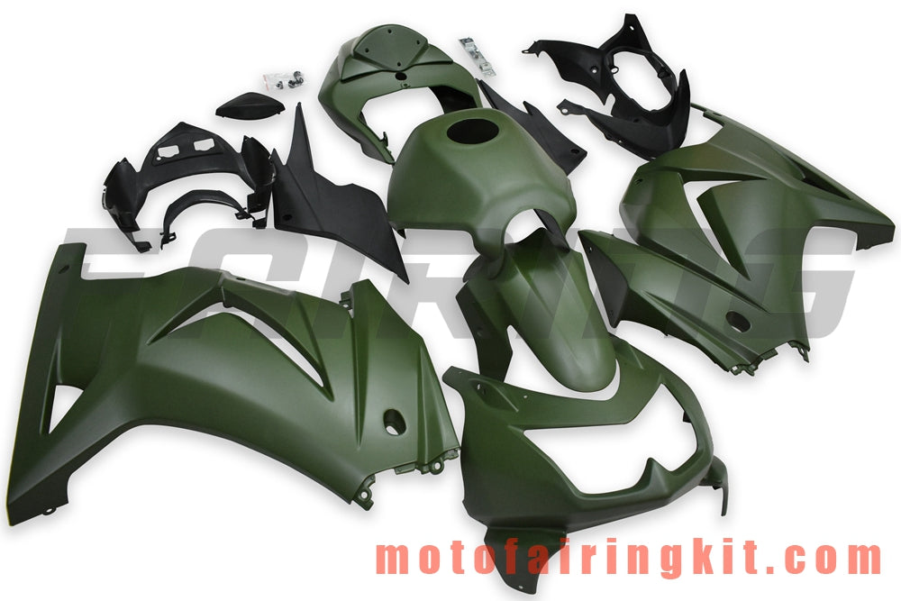 Fairing Kits Fit for EX250R 250 EX-250R ZX250 2008 2009 2010 2011 2012 Plastic ABS Injection Mold Complete Motorcycle Body Aftermarket Bodywork Frame (Green) B057