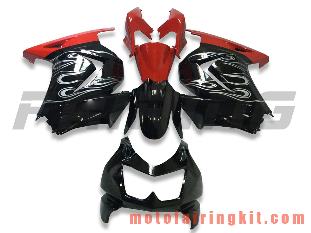 Fairing Kits Fit for EX250R 250 EX-250R ZX250 2008 2009 2010 2011 2012 Plastic ABS Injection Mold Complete Motorcycle Body Aftermarket Bodywork Frame (Black & Red) B059