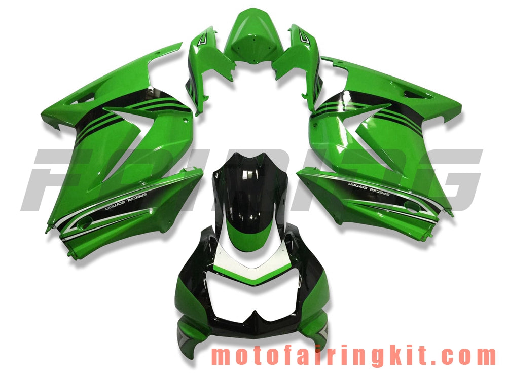 Fairing Kits Fit for EX250R 250 EX-250R ZX250 2008 2009 2010 2011 2012 Plastic ABS Injection Mold Complete Motorcycle Body Aftermarket Bodywork Frame (Green & Black) B060