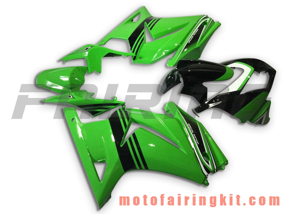 Fairing Kits Fit for EX250R 250 EX-250R ZX250 2008 2009 2010 2011 2012 Plastic ABS Injection Mold Complete Motorcycle Body Aftermarket Bodywork Frame (Green & Black) B060