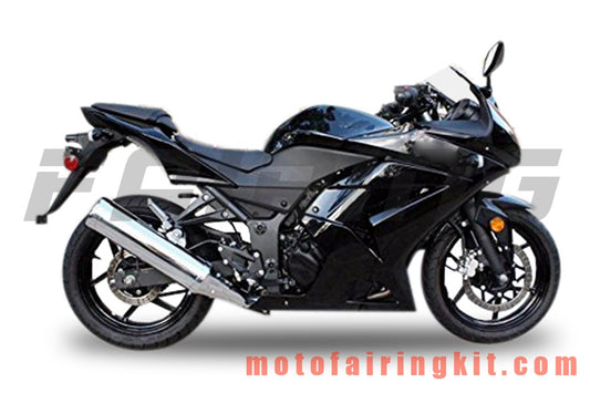 フェアリングキット EX250R 250 EX-250R ZX250 2008 2009 2010 2011 2012 プラスチック ABS 射出成形 完全なオートバイボディ アフターマーケットボディワークフレーム (ブラック) B064