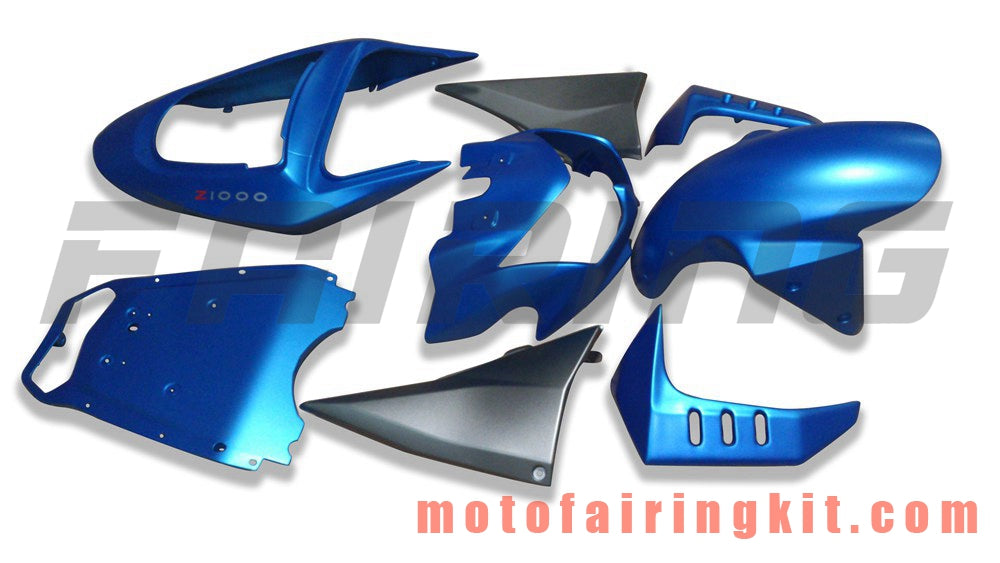 Fairing Kits Fit for Z1000 2003 2004 2005 2006 Plastic ABS Injection Mold Complete Motorcycle Body Aftermarket Bodywork Frame (Blue & Silver) B201