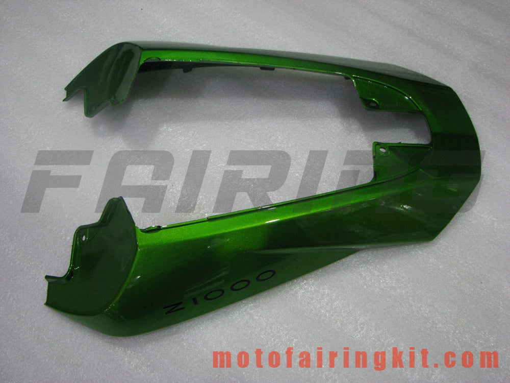 Kits de carenado aptos para Z1000 2010 2011 2012 2013 Z1000 10 11 12 13 Molde de inyección de plástico ABS Carrocería completa para motocicleta Marco de carrocería de posventa (verde y negro) B004