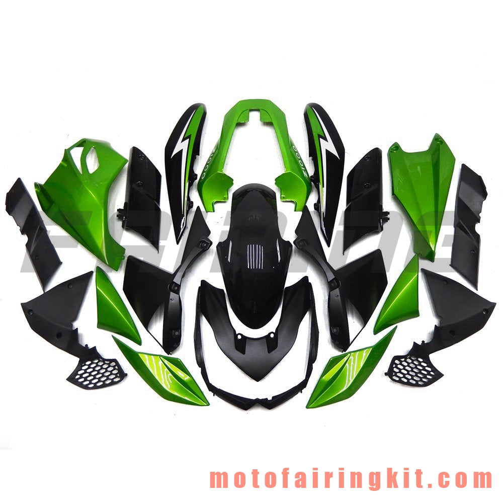 Kits de carenado aptos para Z1000 2010 2011 2012 2013 Z1000 10 11 12 13 Molde de inyección de plástico ABS Carrocería completa para motocicleta Marco de carrocería de posventa (verde y negro) B010