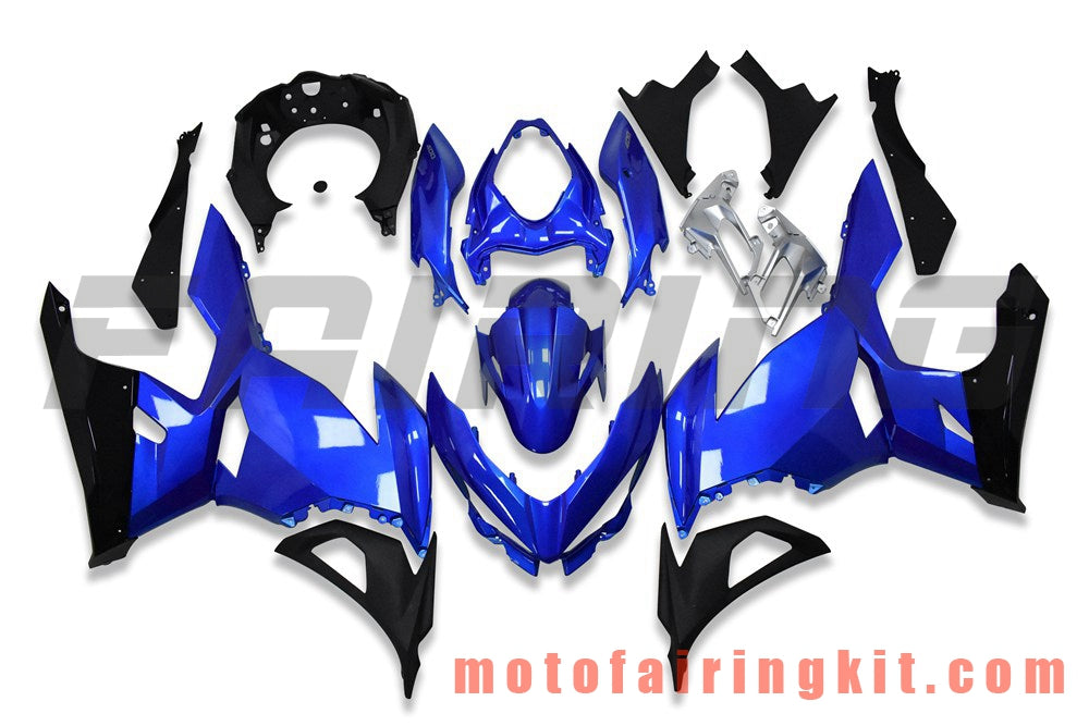 Fairing Kits Fit for Z400 2018 2019 2020 Plastic ABS Injection Mold Complete Motorcycle Body Aftermarket Bodywork Frame (Blue & Black) B202