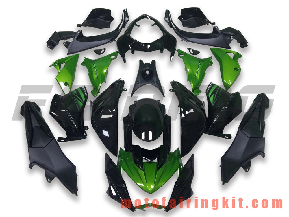 Kits de carenado aptos para Z800 2013 2014 2015 2016 Molde de inyección de plástico ABS Carrocería completa para motocicleta Marco de carrocería de posventa (negro y verde) B004