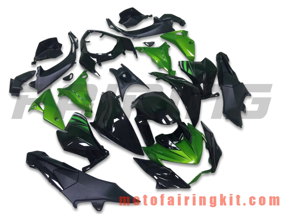 Kits de carenado aptos para Z800 2013 2014 2015 2016 Molde de inyección de plástico ABS Carrocería completa para motocicleta Marco de carrocería de posventa (negro y verde) B004