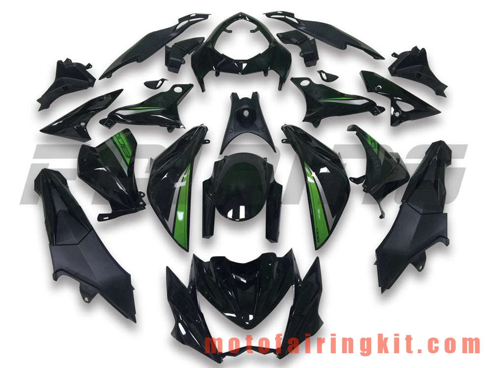 Fairing Kits Fit for Z800 2013 2014 2015 2016 Plastic ABS Injection Mold Complete Motorcycle Body Aftermarket Bodywork Frame (Black & Green) B005