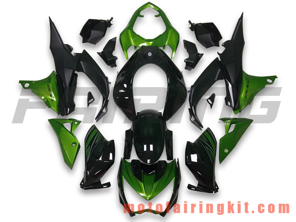 Fairing Kits Fit for Z800 2013 2014 2015 2016 Plastic ABS Injection Mold Complete Motorcycle Body Aftermarket Bodywork Frame (Black & Green) B007