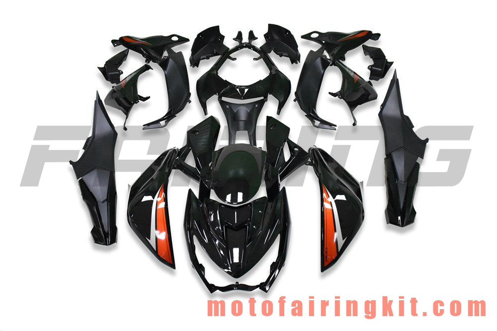 Kits de carenado aptos para Z800 2013 2014 2015 2016 Molde de inyección de plástico ABS Carrocería completa para motocicleta Marco de carrocería de posventa (negro y naranja) B202