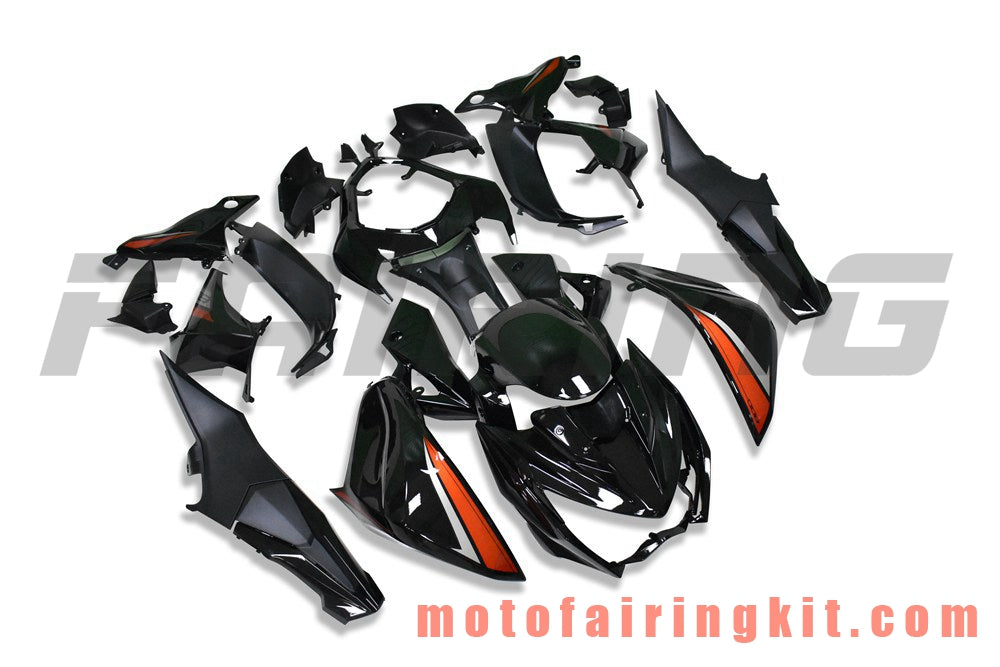 Kits de carenado aptos para Z800 2013 2014 2015 2016 Molde de inyección de plástico ABS Carrocería completa para motocicleta Marco de carrocería de posventa (negro y naranja) B202