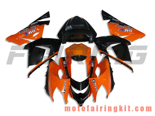 Fairing Kits Fit for ZX-10R ZX10R 2004 2005 ZX-10R ZX10R 04 05 Plastic ABS Injection Mold Complete Motorcycle Body Aftermarket Bodywork Frame (Orange & Black) B002