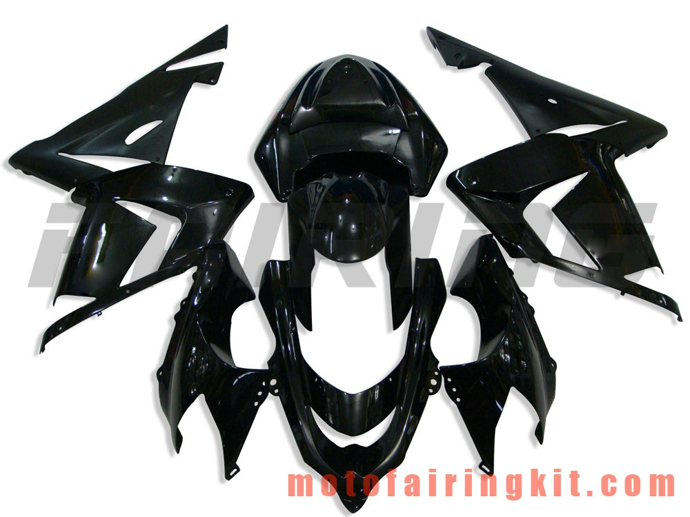 Fairing Kits Fit for ZX-10R ZX10R 2004 2005 ZX-10R ZX10R 04 05 Plastic ABS Injection Mold Complete Motorcycle Body Aftermarket Bodywork Frame (Black) B011