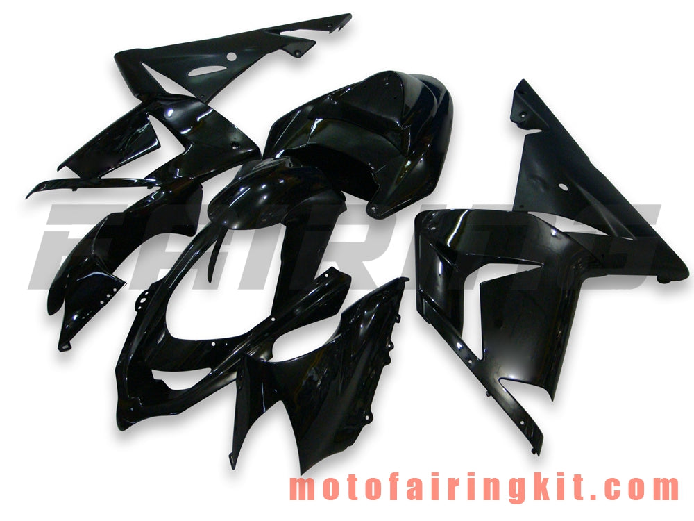 Fairing Kits Fit for ZX-10R ZX10R 2004 2005 ZX-10R ZX10R 04 05 Plastic ABS Injection Mold Complete Motorcycle Body Aftermarket Bodywork Frame (Black) B011