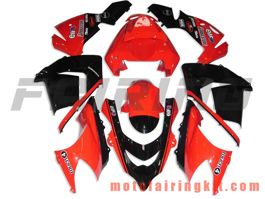 Kits de carenado aptos para ZX-10R ZX10R 2004 2005 ZX-10R ZX10R 04 05 Molde de inyección de plástico ABS Carrocería completa para motocicleta Marco de carrocería de posventa (rojo y negro) B013