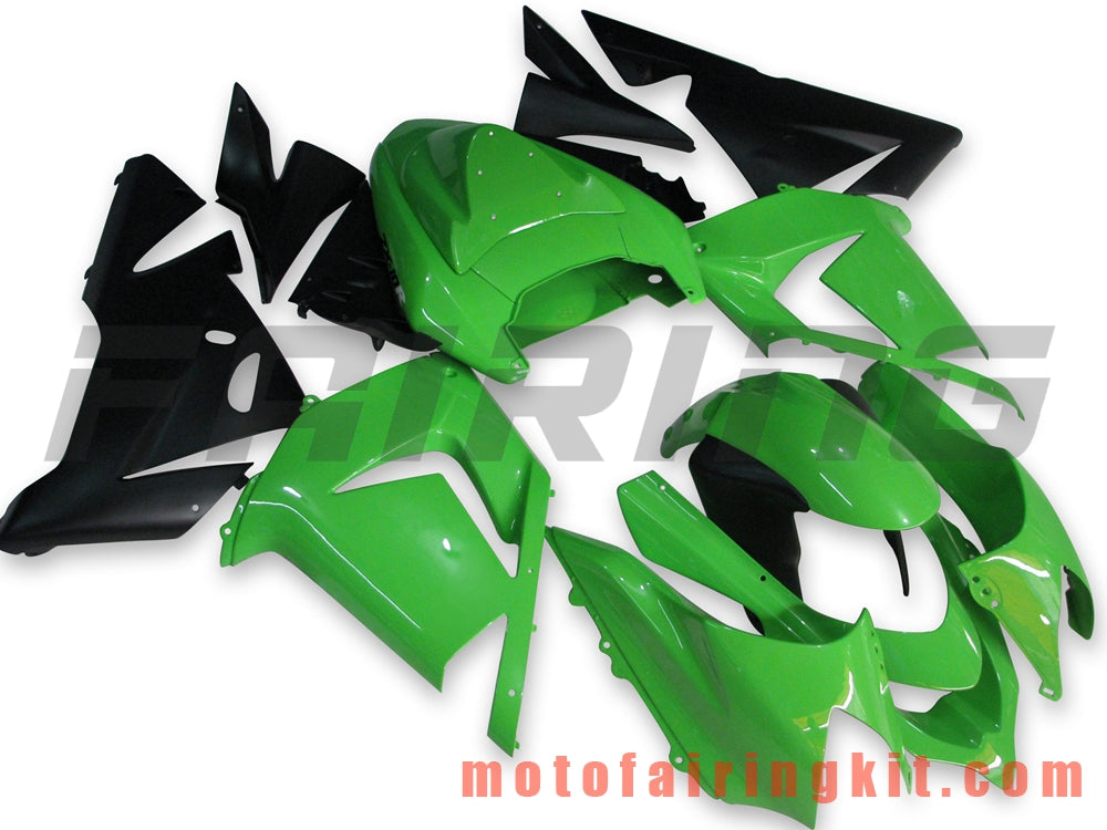 Fairing Kits Fit for ZX-10R ZX10R 2004 2005 ZX-10R ZX10R 04 05 Plastic ABS Injection Mold Complete Motorcycle Body Aftermarket Bodywork Frame (Green & Black) B017