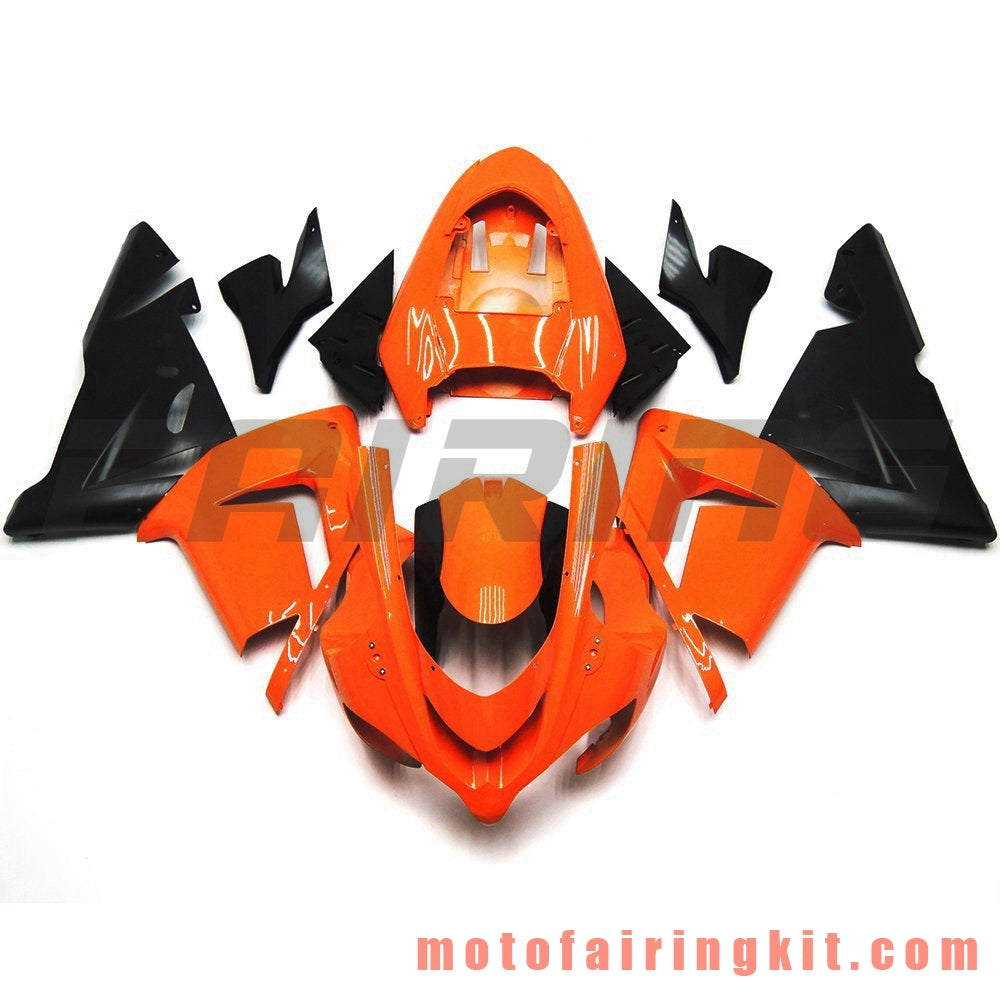 Fairing Kits Fit for ZX-10R ZX10R 2004 2005 ZX-10R ZX10R 04 05 Plastic ABS Injection Mold Complete Motorcycle Body Aftermarket Bodywork Frame (Orange & Black) B026