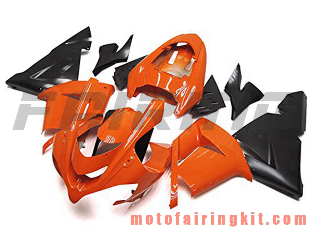 Fairing Kits Fit for ZX-10R ZX10R 2004 2005 ZX-10R ZX10R 04 05 Plastic ABS Injection Mold Complete Motorcycle Body Aftermarket Bodywork Frame (Orange & Black) B026