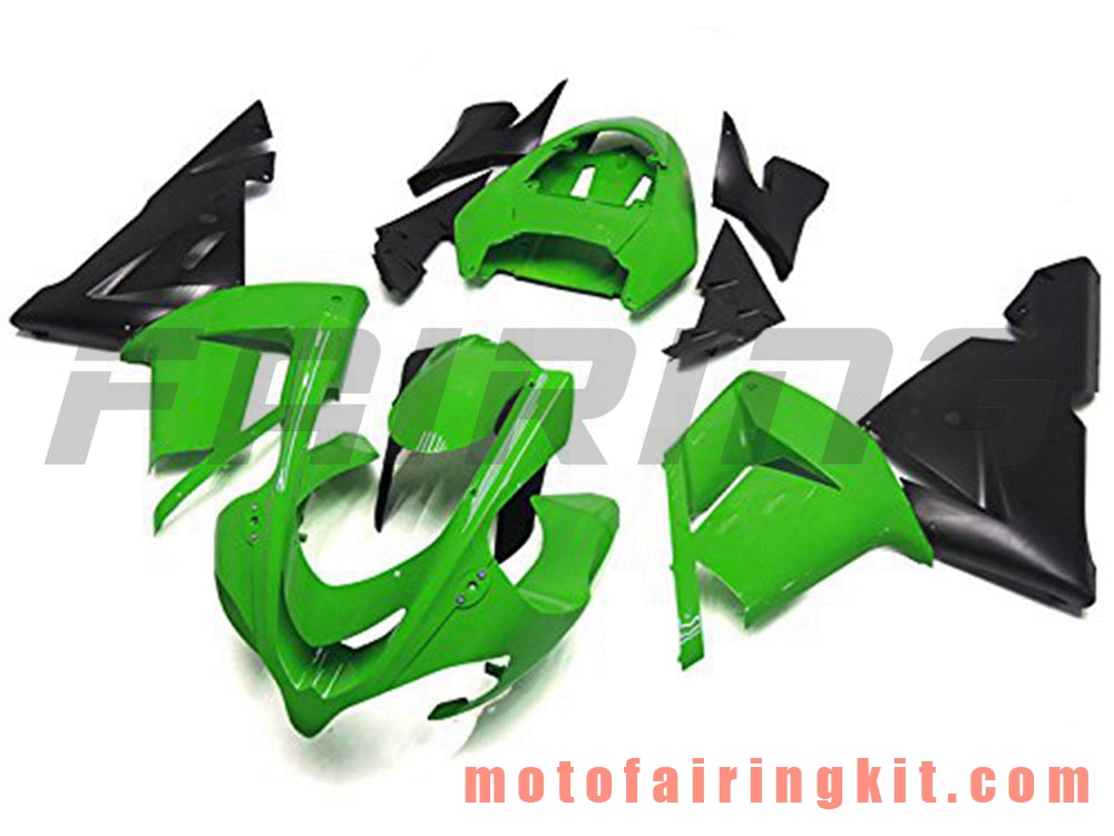 フェアリングキット ZX-10R ZX10R 2004 2005 ZX-10R ZX10R 04 05 プラスチック ABS 射出成型 完全なオートバイ車体 アフターマーケット車体フレーム (グリーン &amp; ブラック) B033