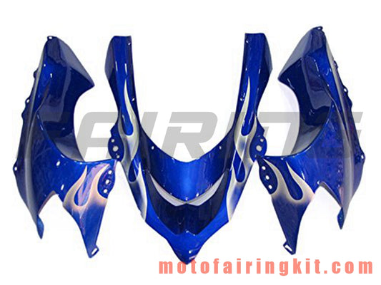 Kits de carenado aptos para ZX-10R ZX10R 2004 2005 ZX-10R ZX10R 04 05 Molde de inyección de plástico ABS Carrocería completa para motocicleta Carrocería del mercado de accesorios Marco (azul) B035