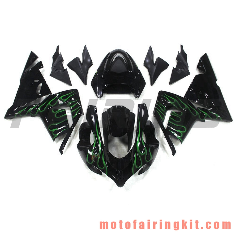 Fairing Kits Fit for ZX-10R ZX10R 2004 2005 ZX-10R ZX10R 04 05 Plastic ABS Injection Mold Complete Motorcycle Body Aftermarket Bodywork Frame (Black) B038