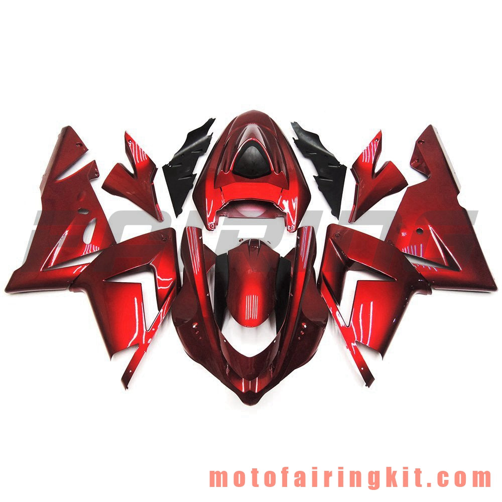 Fairing Kits Fit for ZX-10R ZX10R 2004 2005 ZX-10R ZX10R 04 05 Plastic ABS Injection Mold Complete Motorcycle Body Aftermarket Bodywork Frame (Red) B042