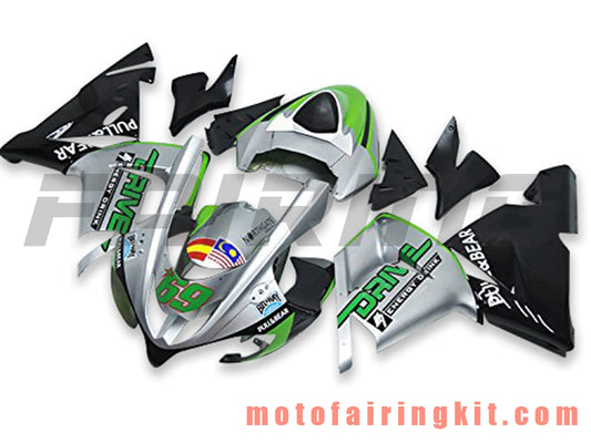 Kits de carenado aptos para ZX-10R ZX10R 2004 2005 ZX-10R ZX10R 04 05 Molde de inyección de plástico ABS Carrocería completa para motocicleta Carrocería del mercado de accesorios Marco (plata y negro) B043