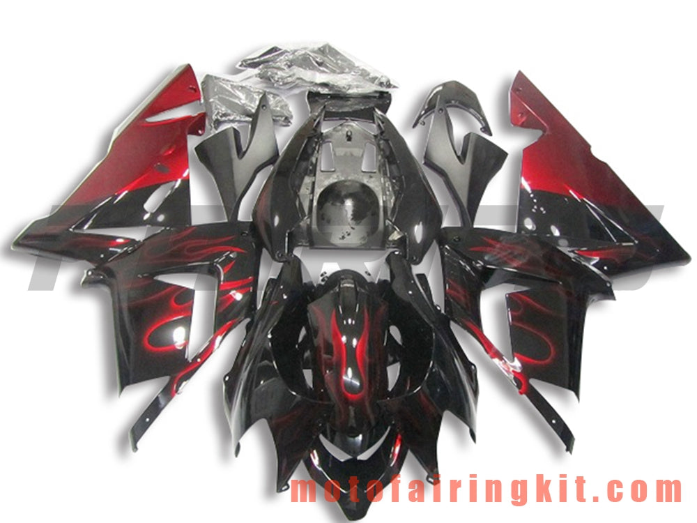 Fairing Kits Fit for ZX-10R ZX10R 2004 2005 ZX-10R ZX10R 04 05 Plastic ABS Injection Mold Complete Motorcycle Body Aftermarket Bodywork Frame (Black & Orange) B052