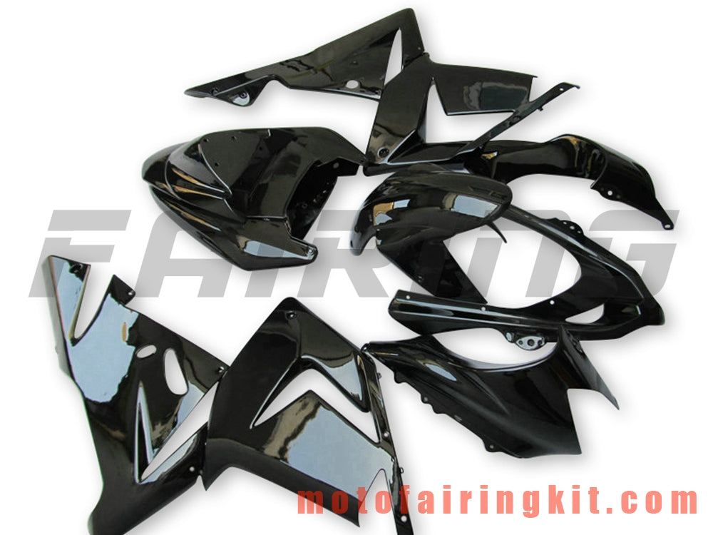 Fairing Kits Fit for ZX-10R ZX10R 2004 2005 ZX-10R ZX10R 04 05 Plastic ABS Injection Mold Complete Motorcycle Body Aftermarket Bodywork Frame (Black) B054