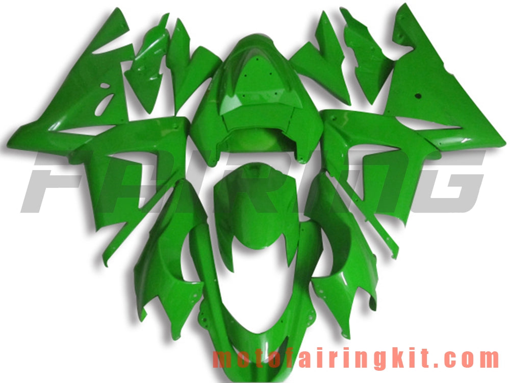 Fairing Kits Fit for ZX-10R ZX10R 2004 2005 ZX-10R ZX10R 04 05 Plastic ABS Injection Mold Complete Motorcycle Body Aftermarket Bodywork Frame (Green) B055