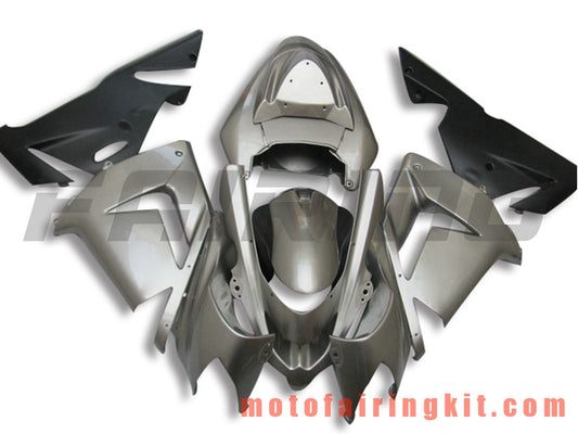 Fairing Kits Fit for ZX-10R ZX10R 2004 2005 ZX-10R ZX10R 04 05 Plastic ABS Injection Mold Complete Motorcycle Body Aftermarket Bodywork Frame (Silver & Black) B056