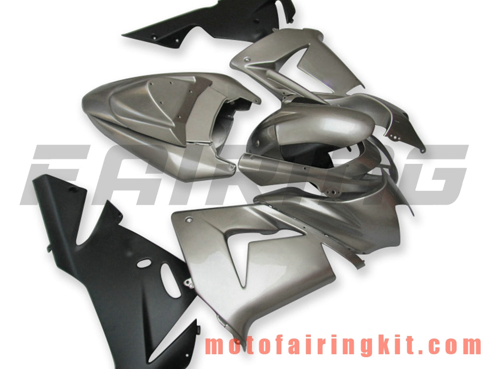 Fairing Kits Fit for ZX-10R ZX10R 2004 2005 ZX-10R ZX10R 04 05 Plastic ABS Injection Mold Complete Motorcycle Body Aftermarket Bodywork Frame (Silver & Black) B056