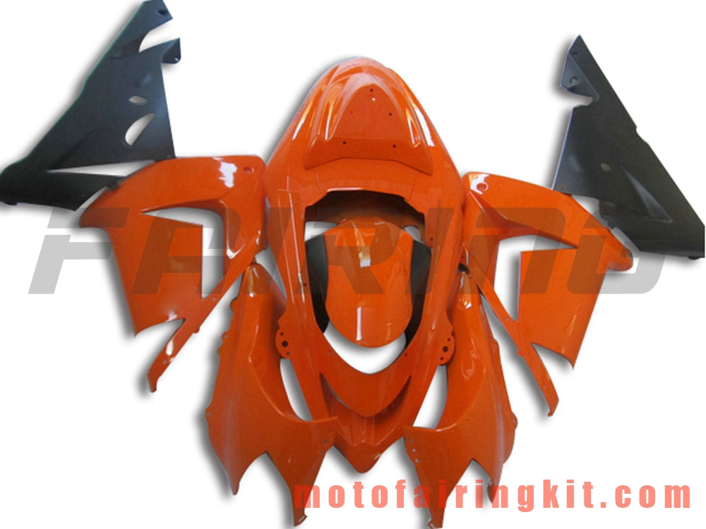 Fairing Kits Fit for ZX-10R ZX10R 2004 2005 ZX-10R ZX10R 04 05 Plastic ABS Injection Mold Complete Motorcycle Body Aftermarket Bodywork Frame (Orange & Black) B057