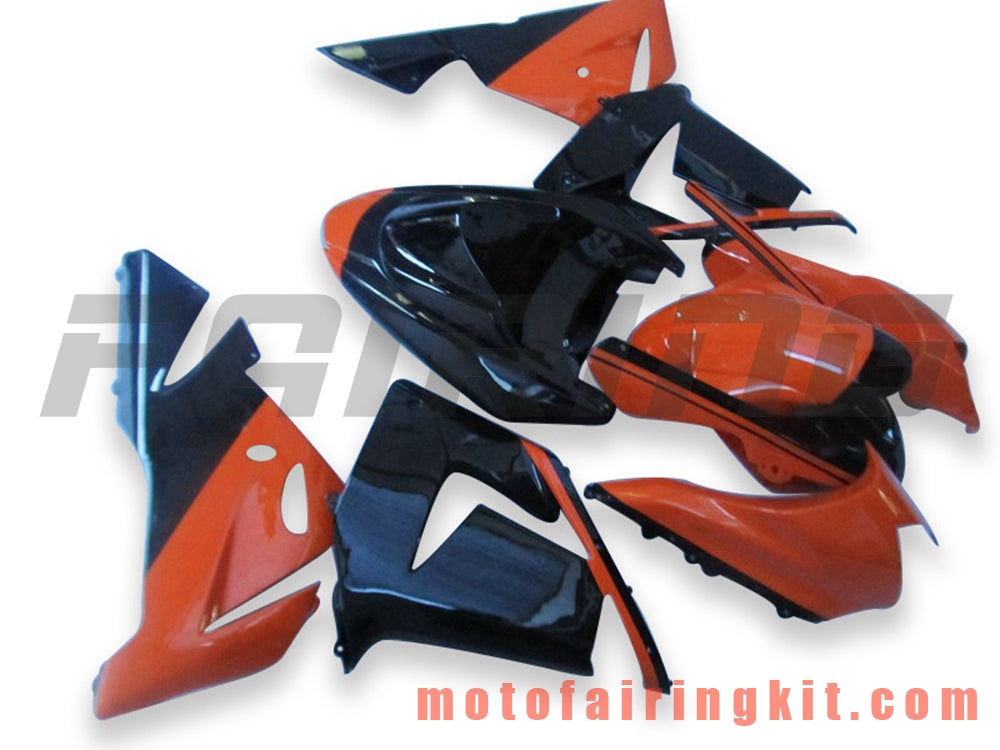 Fairing Kits Fit for ZX-10R ZX10R 2004 2005 ZX-10R ZX10R 04 05 Plastic ABS Injection Mold Complete Motorcycle Body Aftermarket Bodywork Frame (Orange & Black) B059