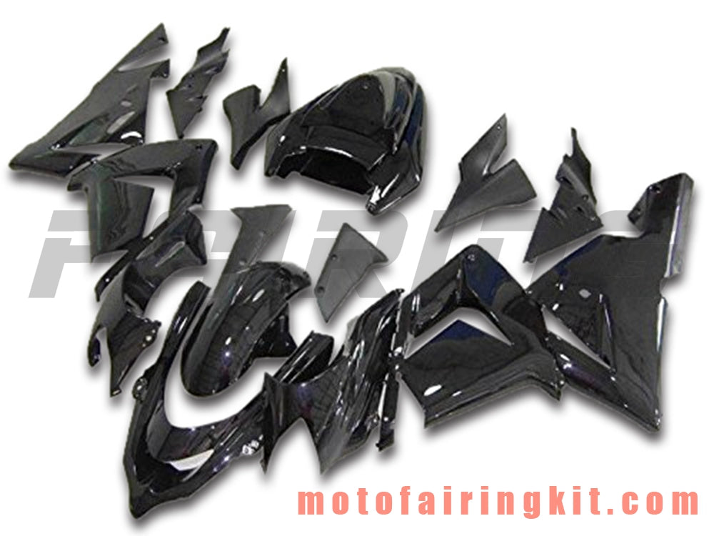 Fairing Kits Fit for ZX-10R ZX10R 2004 2005 ZX-10R ZX10R 04 05 Plastic ABS Injection Mold Complete Motorcycle Body Aftermarket Bodywork Frame (Black) B064