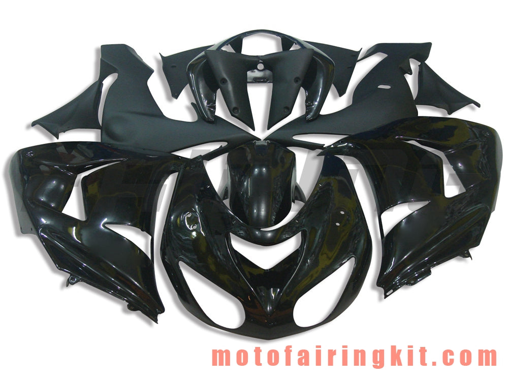 Fairing Kits Fit for ZX-10R ZX10R 2006 2007 ZX-10R ZX10R 06 07 Plastic ABS Injection Mold Complete Motorcycle Body Aftermarket Bodywork Frame (Black) B001