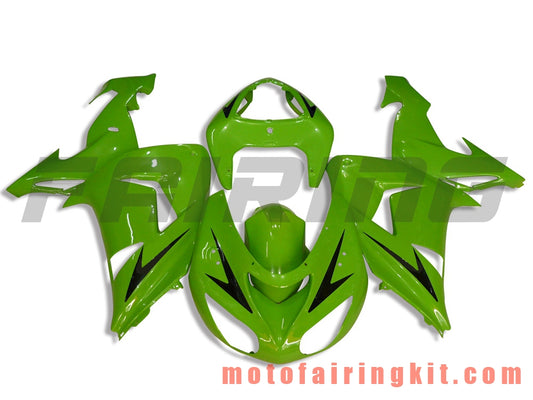 Kits de carenado aptos para ZX-10R ZX10R 2006 2007 ZX-10R ZX10R 06 07 Molde de inyección de plástico ABS Carrocería completa para motocicleta Carrocería del mercado de accesorios Marco (verde) B005