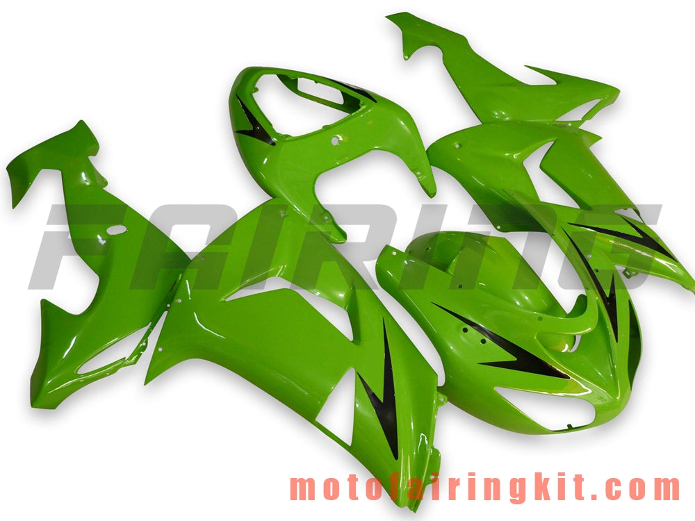 Kits de carenado aptos para ZX-10R ZX10R 2006 2007 ZX-10R ZX10R 06 07 Molde de inyección de plástico ABS Carrocería completa para motocicleta Carrocería del mercado de accesorios Marco (verde) B005