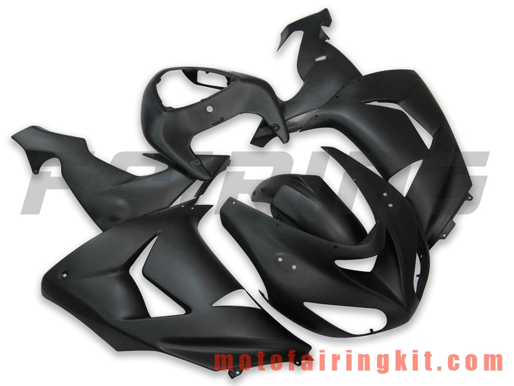 Fairing Kits Fit for ZX-10R ZX10R 2006 2007 ZX-10R ZX10R 06 07 Plastic ABS Injection Mold Complete Motorcycle Body Aftermarket Bodywork Frame (Black) B011