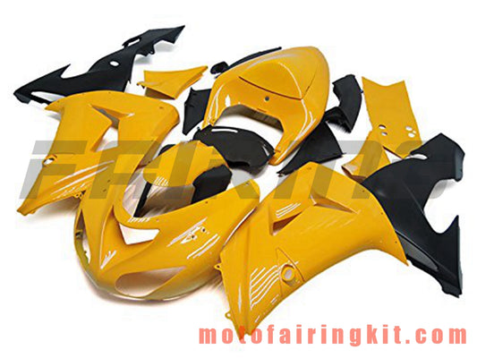 Fairing Kits Fit for ZX-10R ZX10R 2006 2007 ZX-10R ZX10R 06 07 Plastic ABS Injection Mold Complete Motorcycle Body Aftermarket Bodywork Frame (Yellow & Black) B026