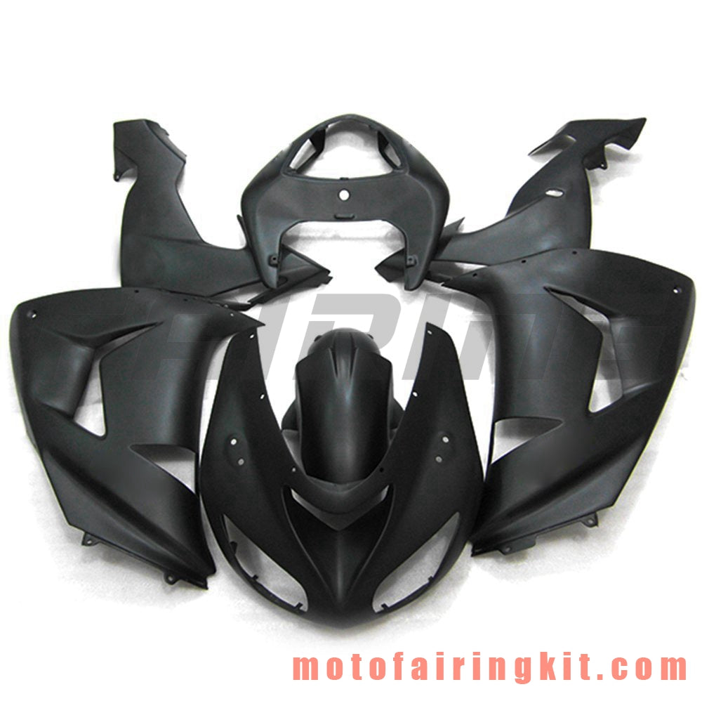 Fairing Kits Fit for ZX-10R ZX10R 2006 2007 ZX-10R ZX10R 06 07 Plastic ABS Injection Mold Complete Motorcycle Body Aftermarket Bodywork Frame (Black) B027