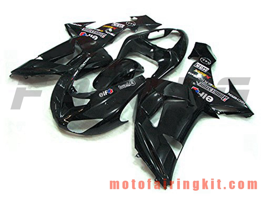 Fairing Kits Fit for ZX-10R ZX10R 2006 2007 ZX-10R ZX10R 06 07 Plastic ABS Injection Mold Complete Motorcycle Body Aftermarket Bodywork Frame (Black) B028