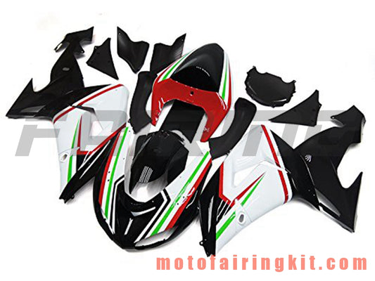 Fairing Kits Fit for ZX-10R ZX10R 2006 2007 ZX-10R ZX10R 06 07 Plastic ABS Injection Mold Complete Motorcycle Body Aftermarket Bodywork Frame (Black & White) B032