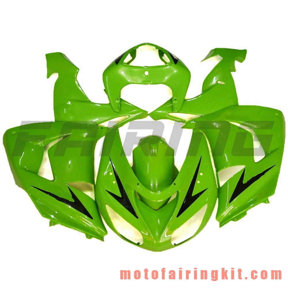 Kits de carenado aptos para ZX-10R ZX10R 2006 2007 ZX-10R ZX10R 06 07 Molde de inyección de plástico ABS Carrocería completa para motocicleta Carrocería del mercado de accesorios Marco (verde) B033