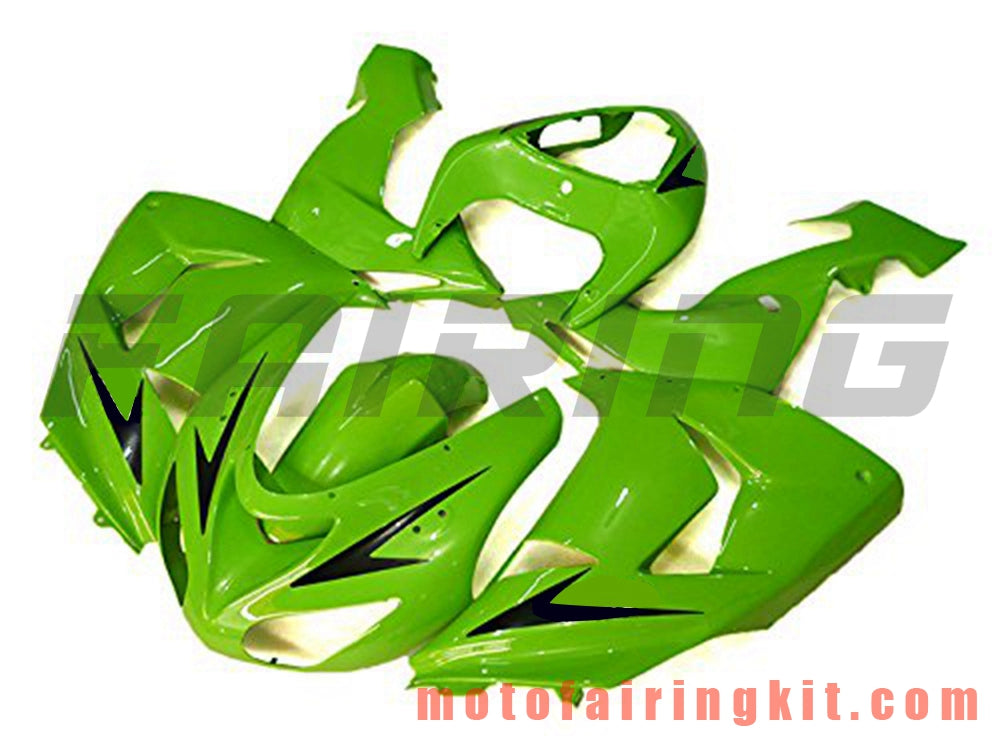 Fairing Kits Fit for ZX-10R ZX10R 2006 2007 ZX-10R ZX10R 06 07 Plastic ABS Injection Mold Complete Motorcycle Body Aftermarket Bodywork Frame (Green) B033